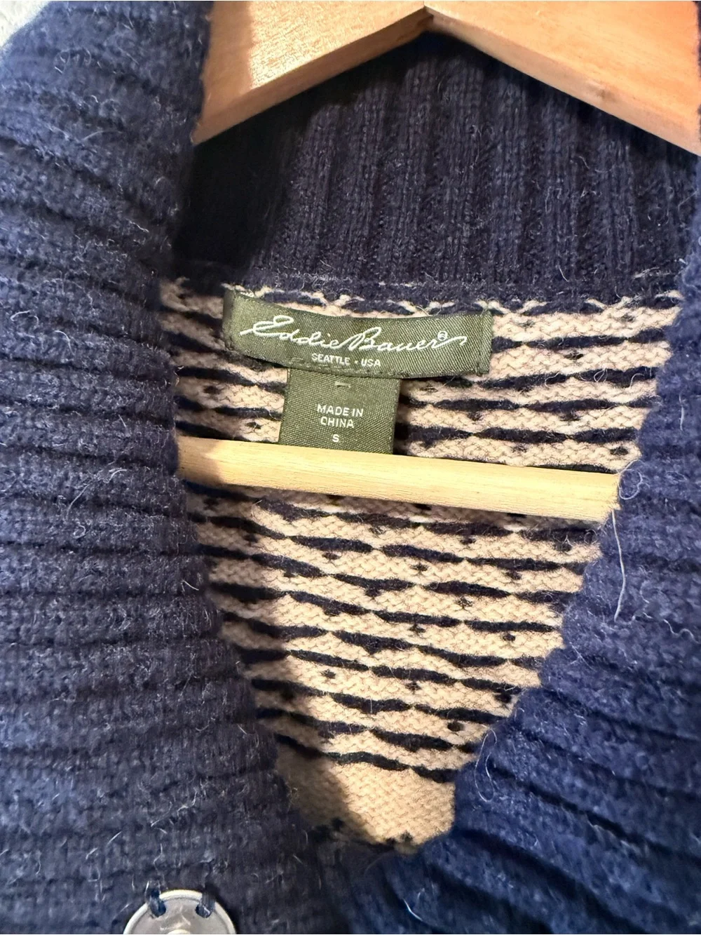 Eddie Bauer navy sweater